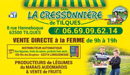 SARL La Cressonnière de Tilques - Producteur de Légumes et Fruits